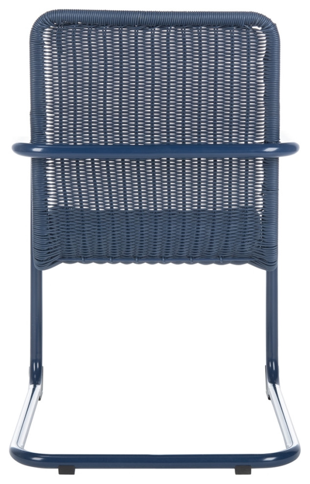 Safavieh Outdoor Hutton Chair Navy   Contemporary   Outdoor Dining Chairs   by Safavieh  Houzz