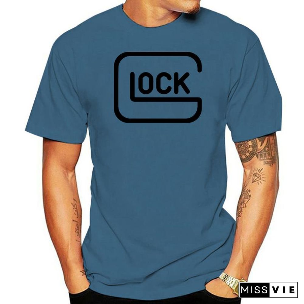 Pure Cotton Clothing T-Shirt Printed Short-Sleeved Glock Fashionable Male Clothing