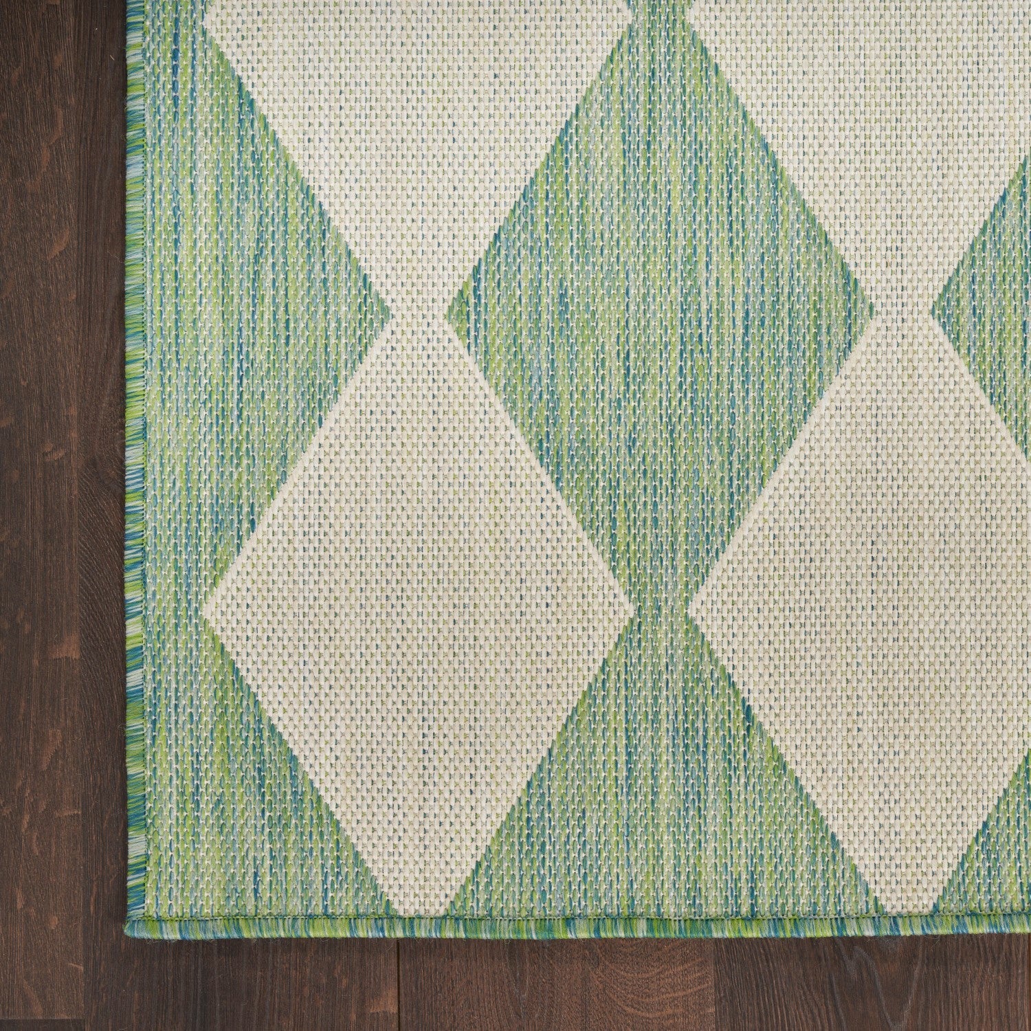 Positano Indoor/Outdoor Blue/Green Geometric Rug