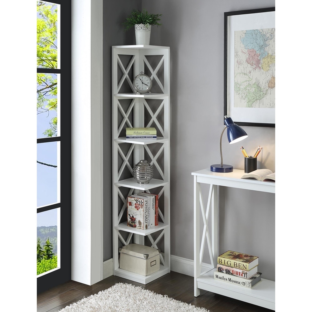 Convenience Concepts Oxford 5 Tier Corner Bookcase