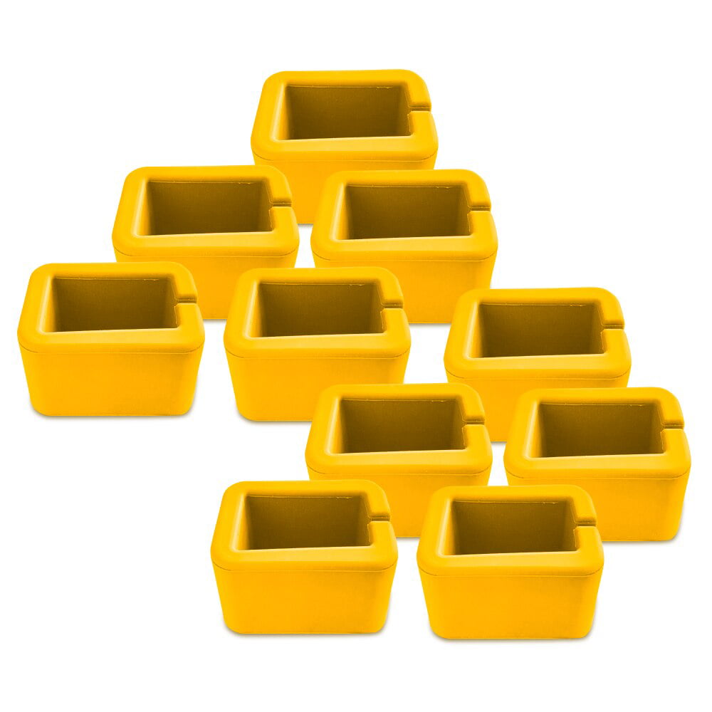 Buckle Booster™ Seat Belt Receptacle Raiser， Yellow， Wrap-Around， 10-Pack