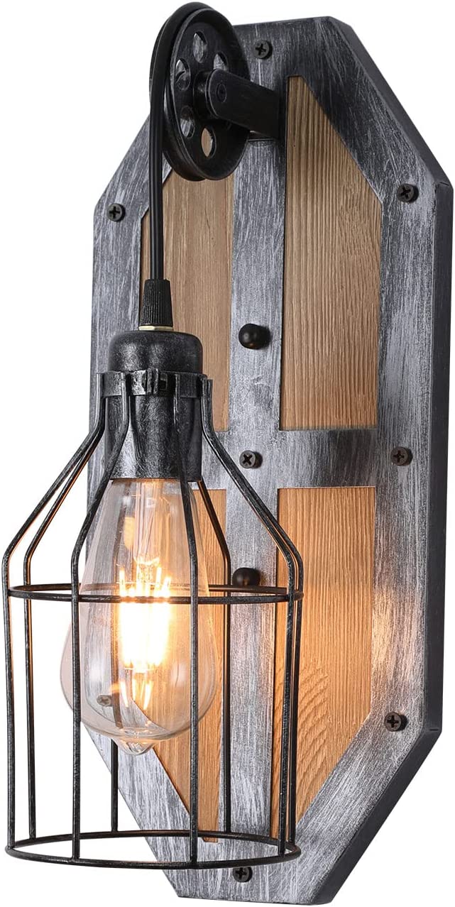 SHZICMY Outdoor Wall Lantern 1-Light Industrial Exterior Wall Mounted Sconce Lamp Porch Light