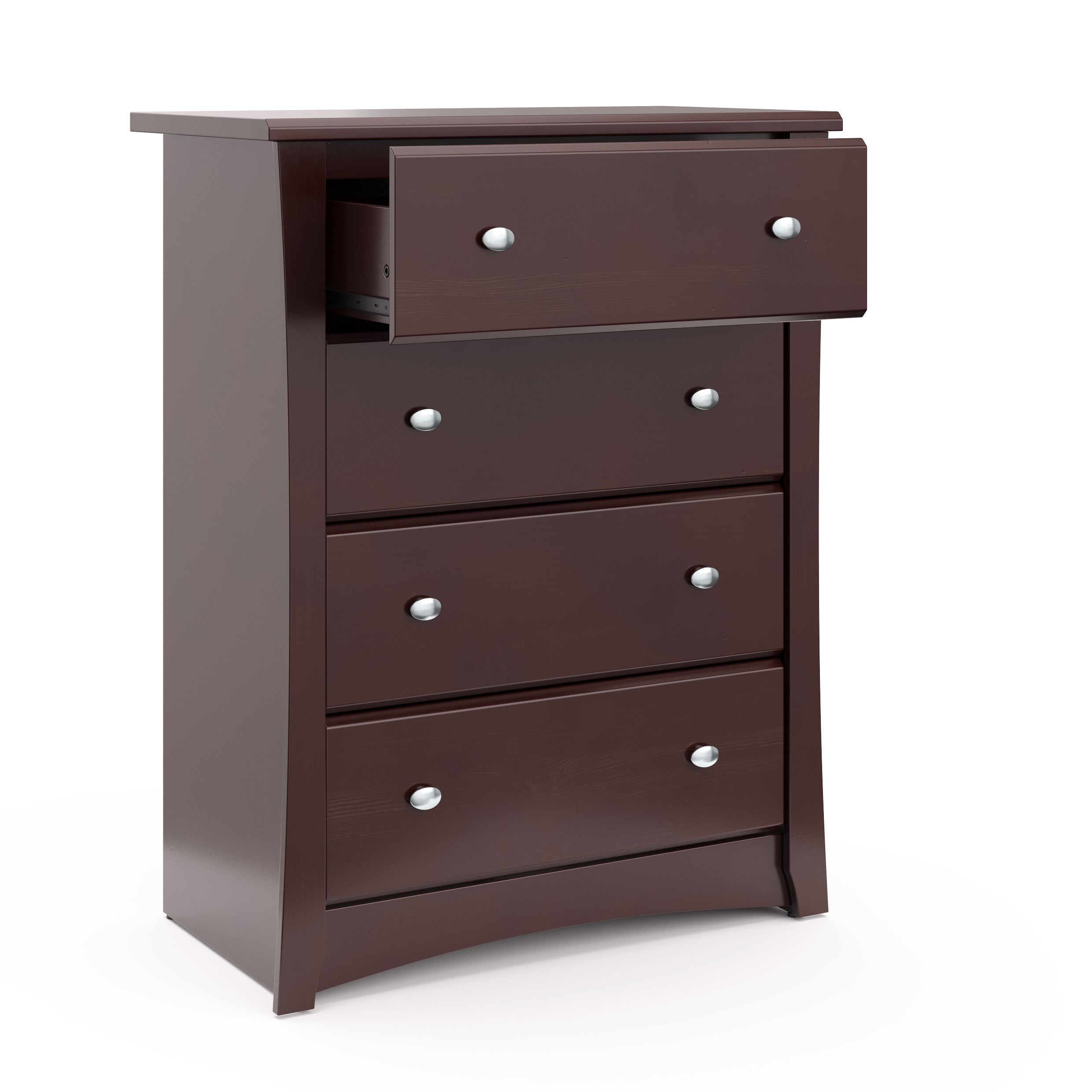 Storkcraft Crescent 4 Drawer Modern Vertical Dresser Espresso