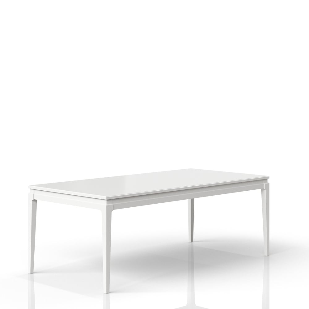 Renascence Rectangular Dining Table  Pearlized White