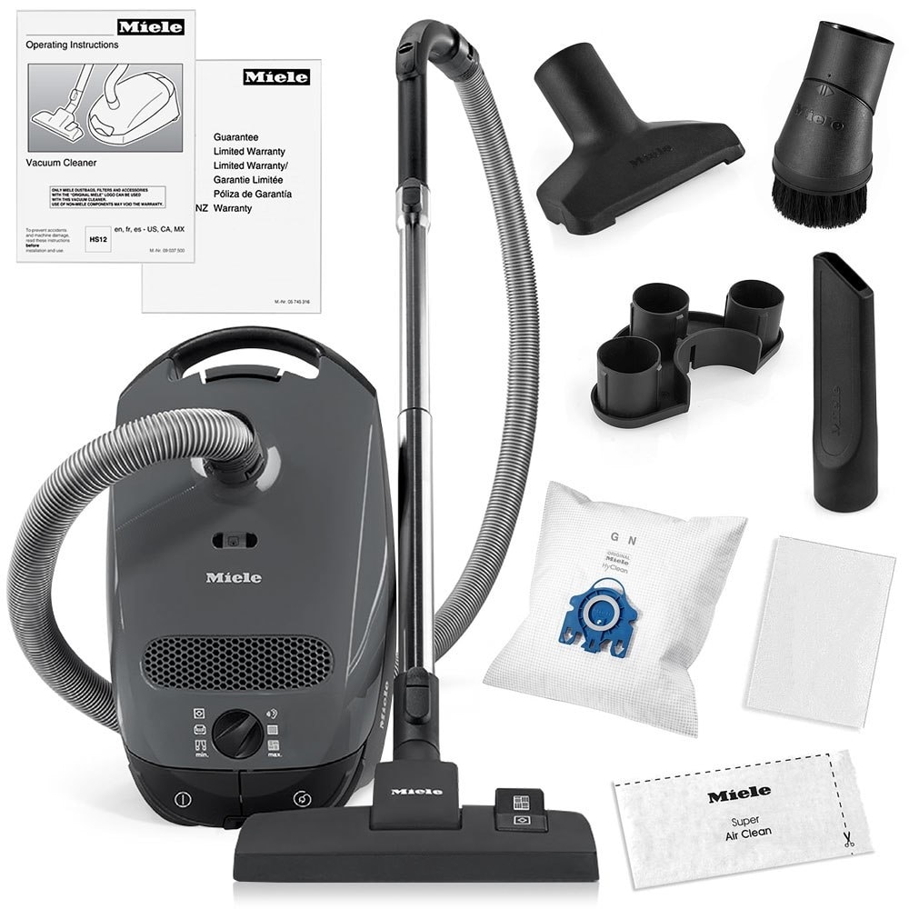 Miele Classic C1 Pure Suction Canister Vacuum Cleaner + SBD285 3 Rug   Floor Tool + Crevice Tool + Upholestry Tool + Dust Brush