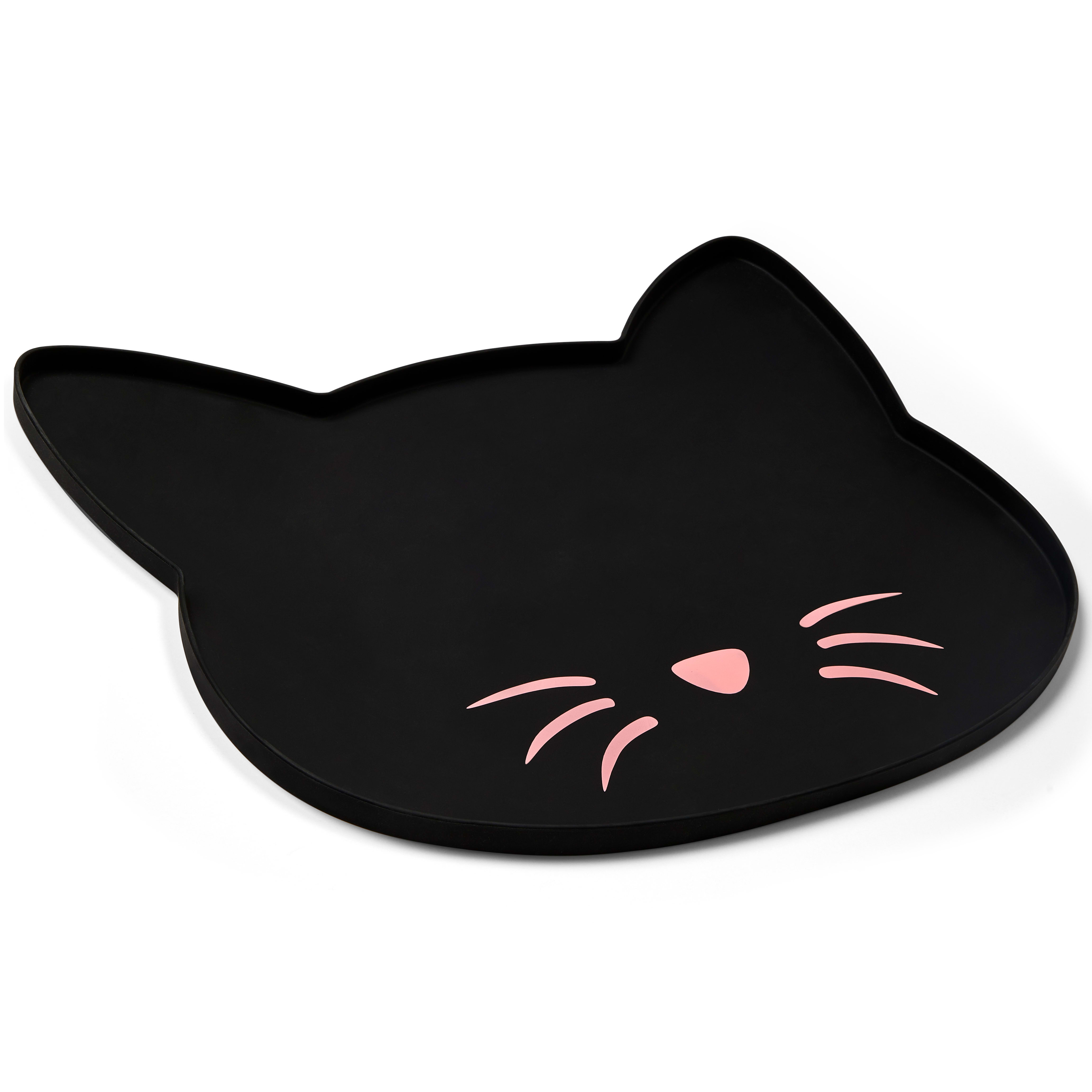 EveryYay Table Manners Cat Head Silicone Placemat for Pets