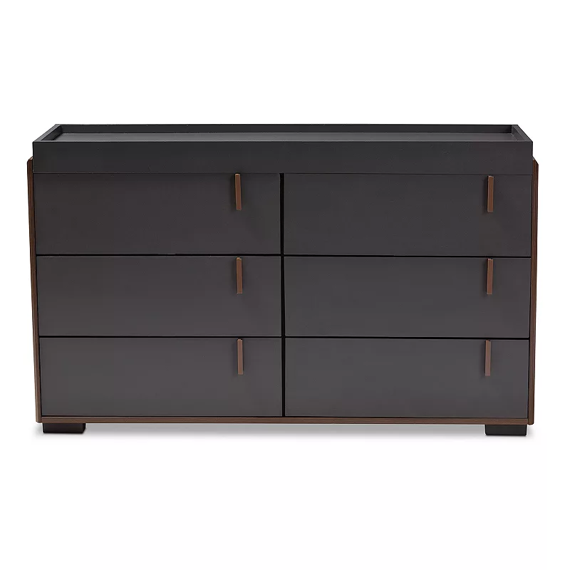 Baxton Studio Rikke Charcoal Dresser