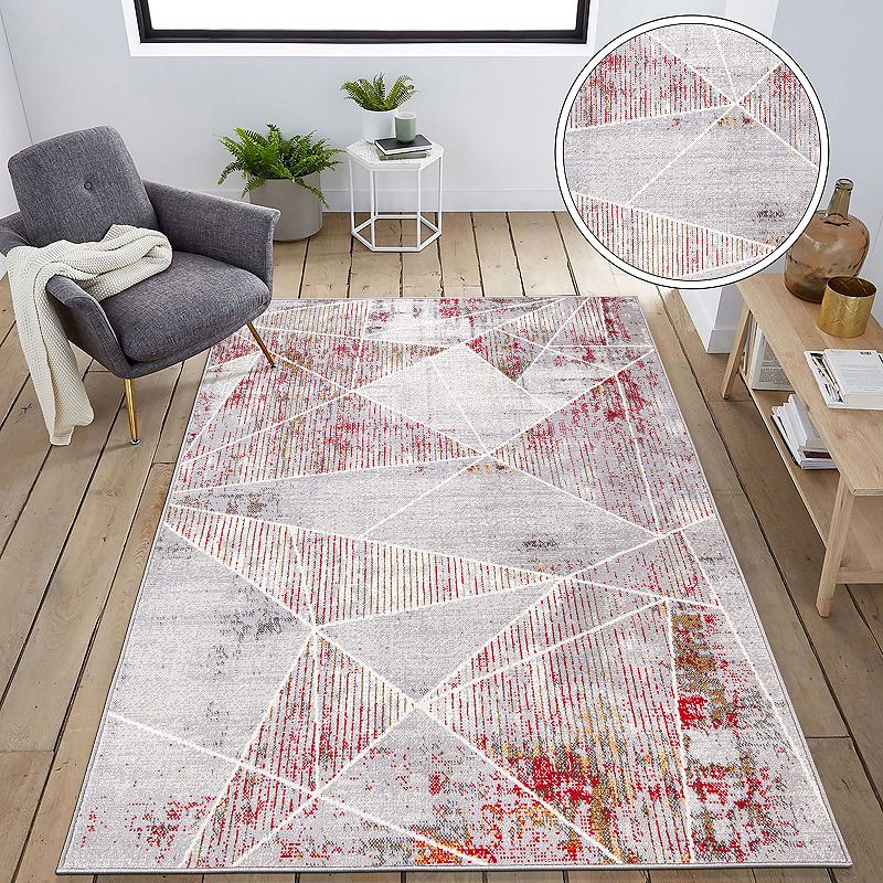 World Rug Gallery Invigorate Sleek Modern Geometric Area Rug