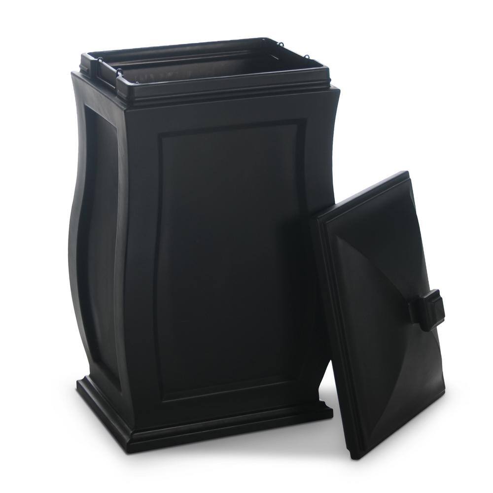 Mayne Mansfield 22 Gal. Polyethylene Black Storage Bin 5861-B