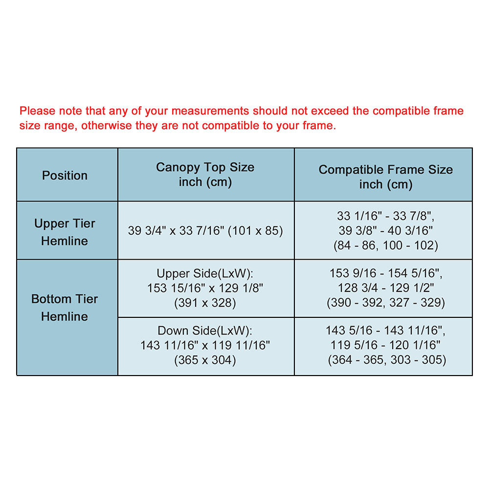 Yescom Gazebo Replacement for Lowe's Allen Roth 10x12 GF-12S004B-1