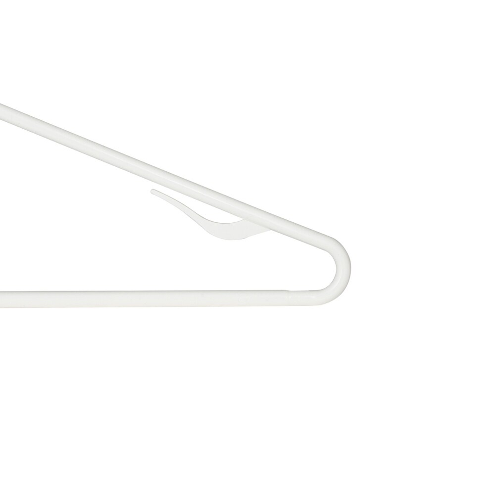 Woolite 6 Pack Plastic Hangers in White   16.5\