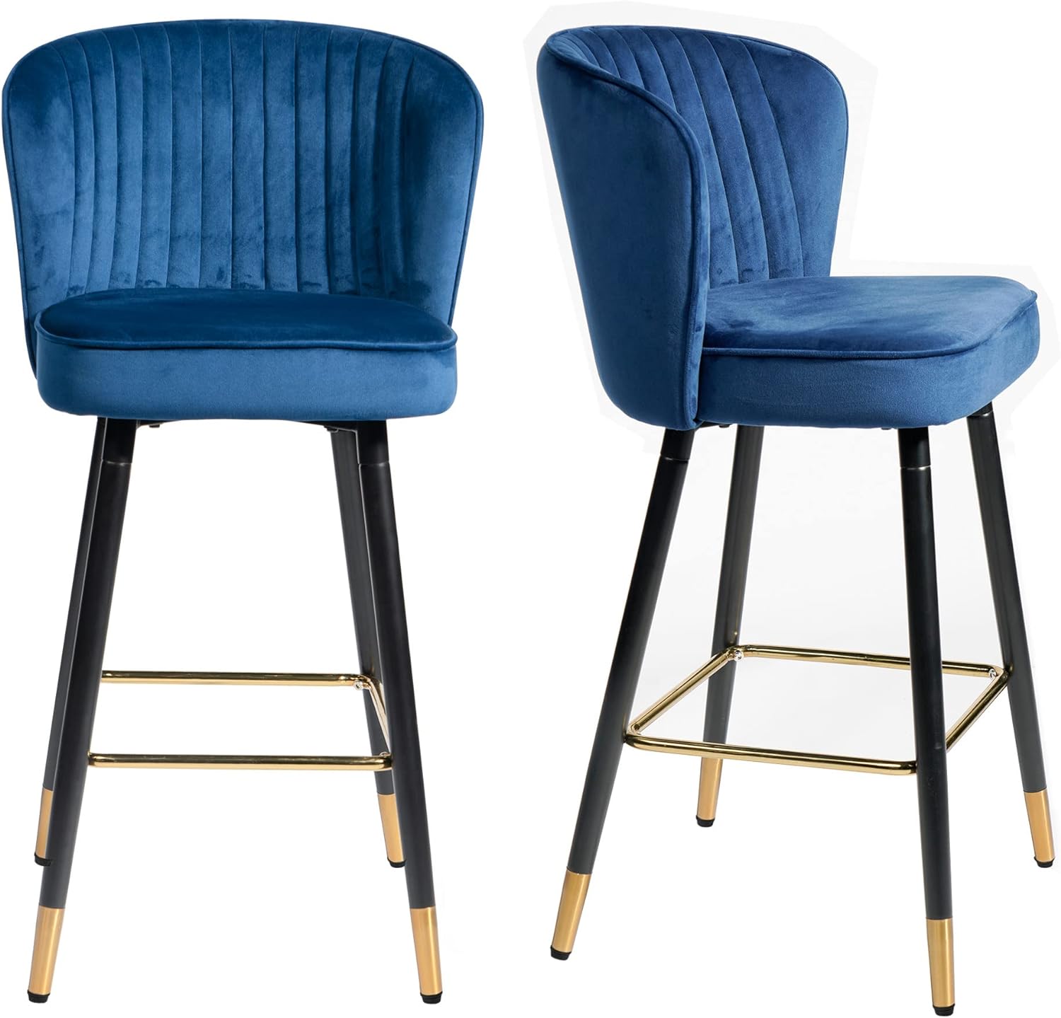 Bar Stools Upholstered Bar Chairs Set of 2 Height 27.7 inches