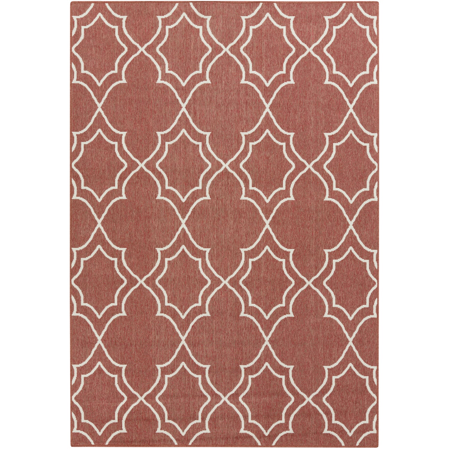 Alfresco Outdoor Rug in Rust & Khaki