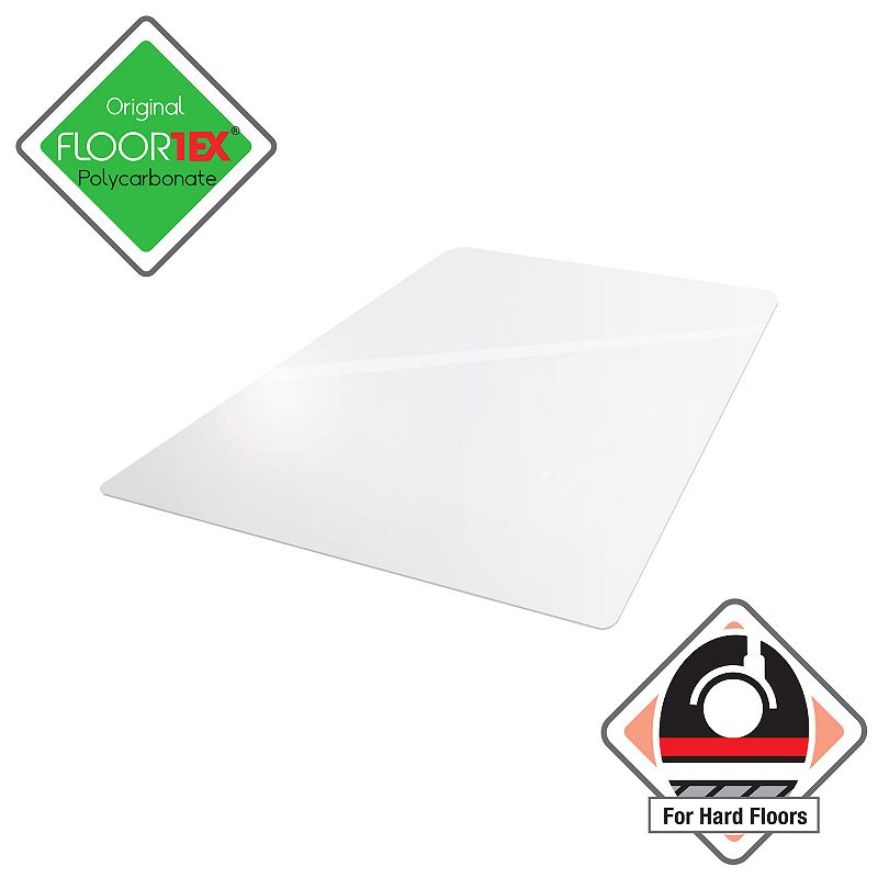 Floortex Valuemat® Plus Polycarbonate Rectangular Chair Mat for Hard Floor