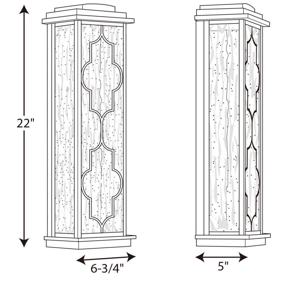 Progress Lighting Northampton 9 Watt Architectural Bronze 22 in. Outdoor Integrated LED Wall Lantern Sconce P560107-129-30