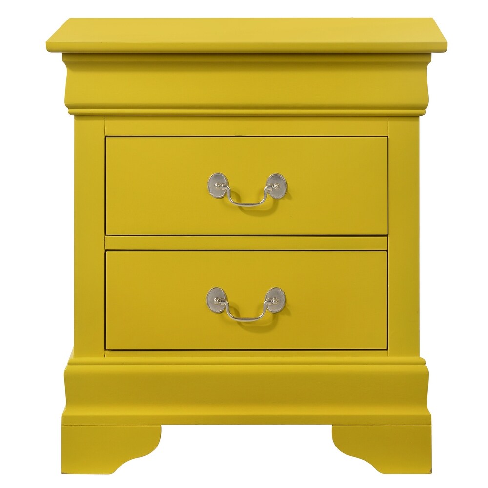 Louis Philippe 2 Drawer Nightstand (24 in. H X 22 in. W X 16 in. D)