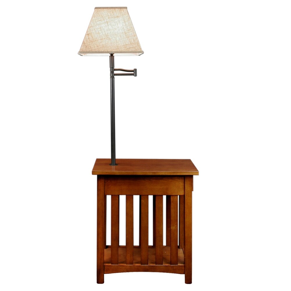 Leick Home Solid Wood Mission Lamp Table