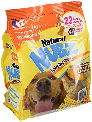 (Pack of 2) Nylabone Natural Nubz Edible Dog Chews 22ct. (2.6lb/Bag) -Total 5.2lb