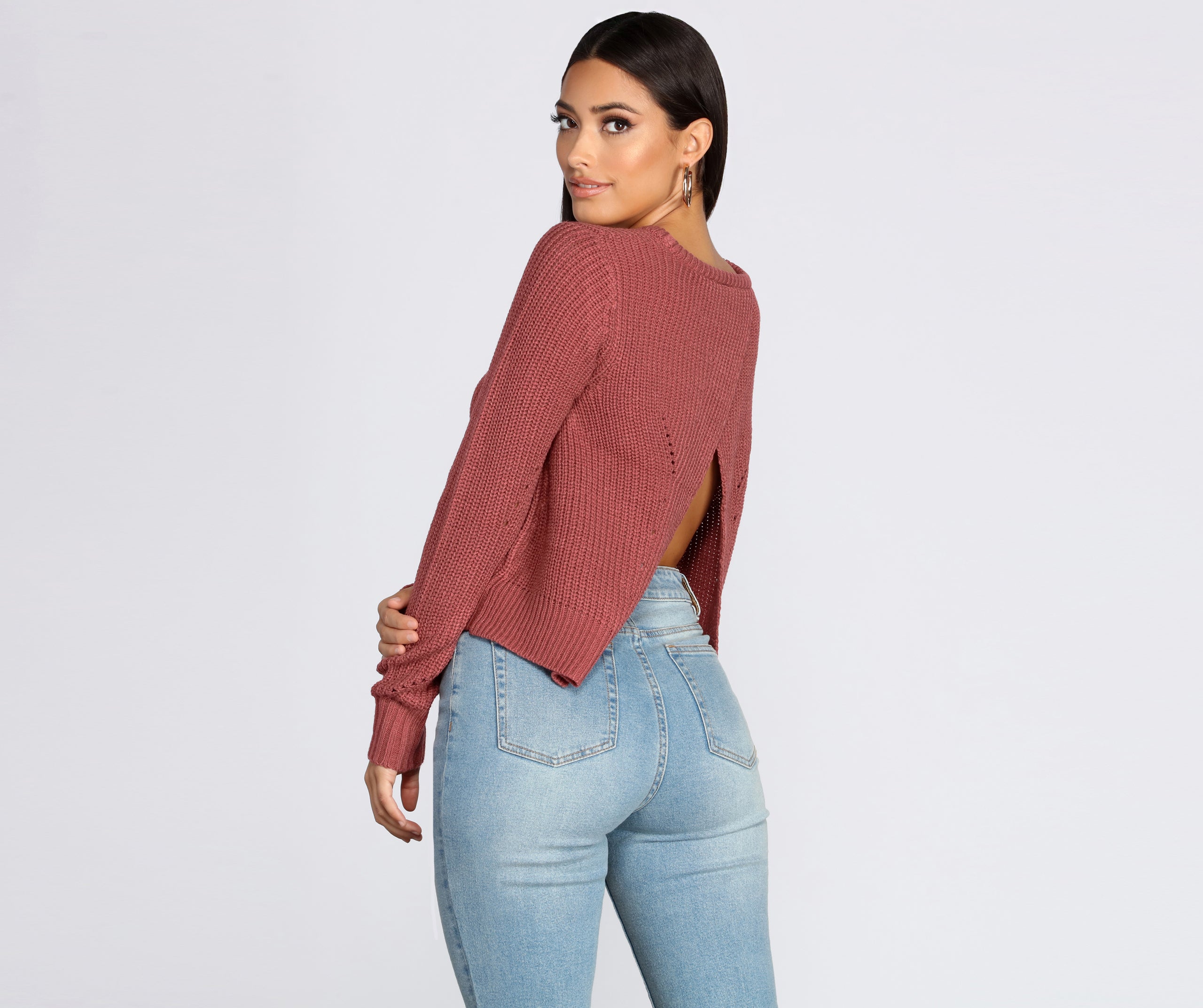 In Love Open Back Pullover Sweater