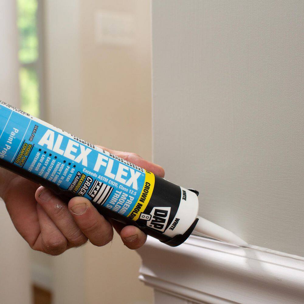 DAP Alex Flex 10.1 oz. White Premium Molding and Trim Sealant (12-Pack) 7079818542