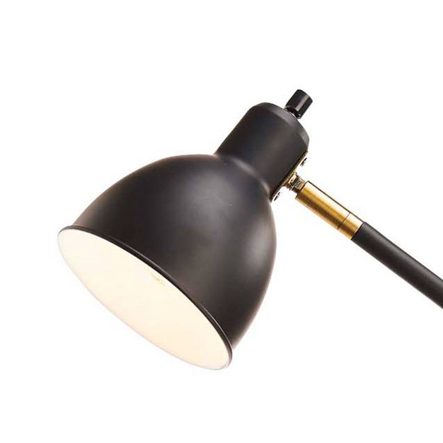 Adjustable Metal Desk Lamp With Accents Black Cresswell Lighting