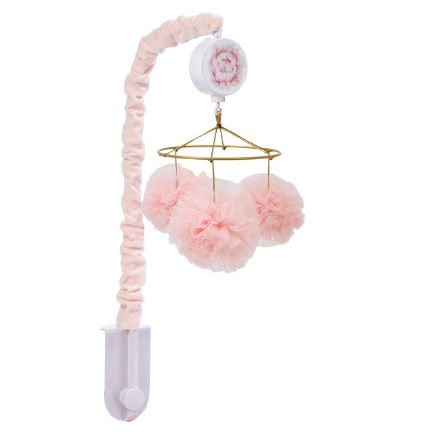 Lambs amp Ivy Secret Garden Pink Pom Pom Musical Baby Crib Mobile Soother Toy