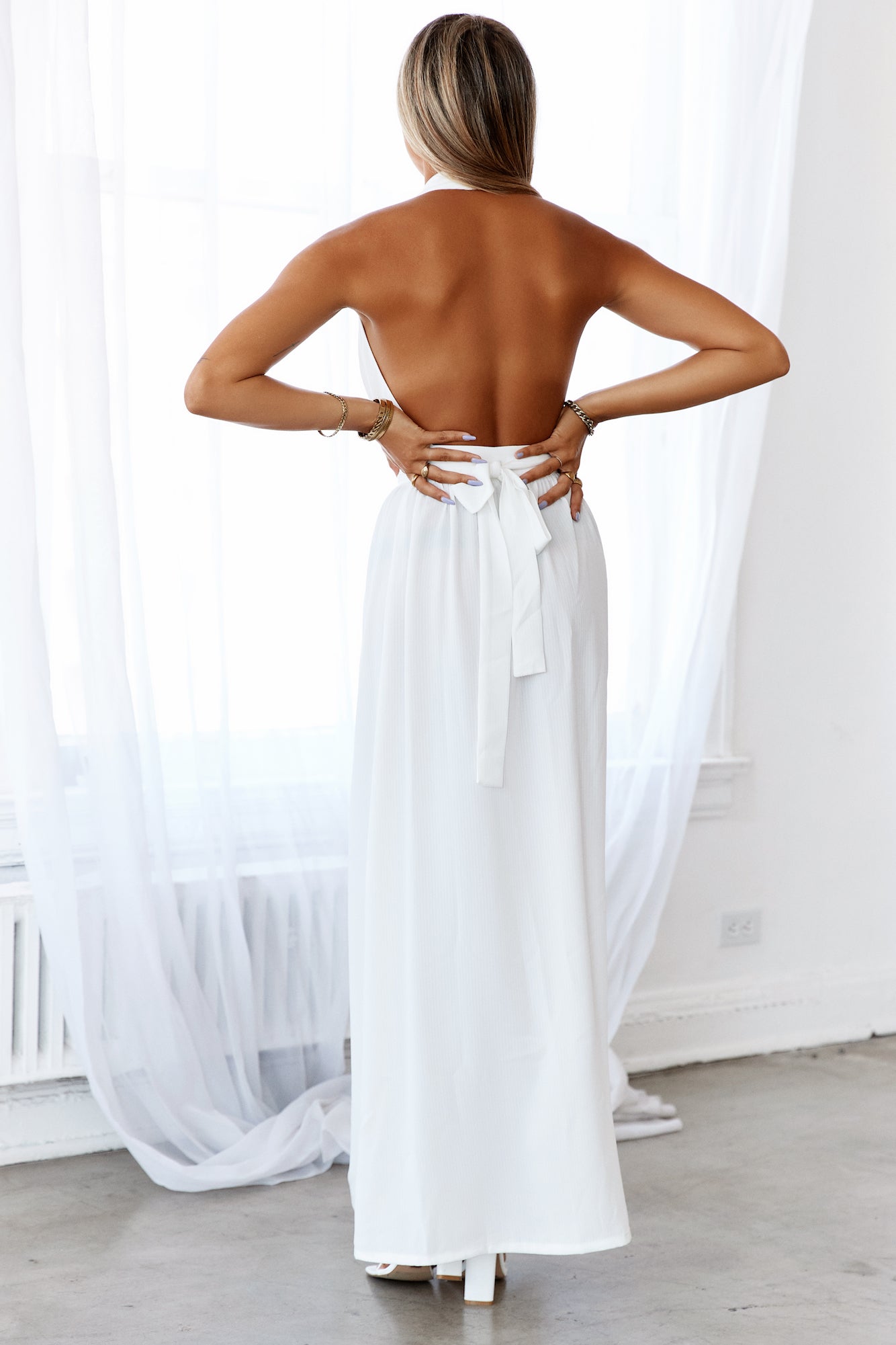 HELLO MOLLY Dedicated Song Maxi Dress White