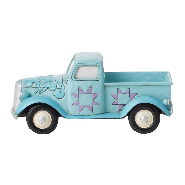 Jim Shore Blue Pick Up Truck Mini One Figurine 2 Inches Heartwood Creek 6012428 Resin Blue