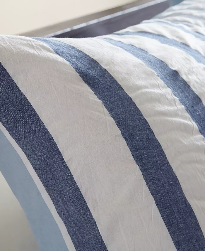 INK+IVY Sutton Subtle Stripe 2-Pc. Duvet Cover Set， Twin