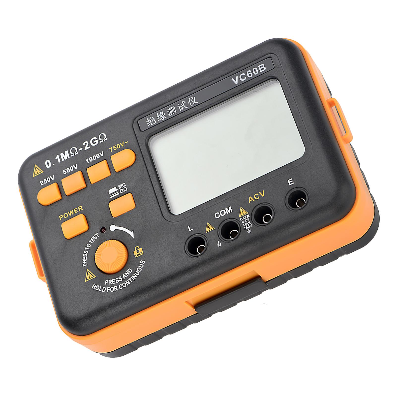 Vc60b Lcd Digital Insulation Resistance Tester Megohm Meter Testers Measure 200m/2g