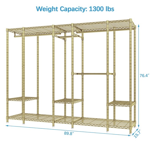 Vipek V50i Extra Large Portable Closet Rack Wardrobe Closet Heavy Duty Clothes Rack Max Load 1300lbs