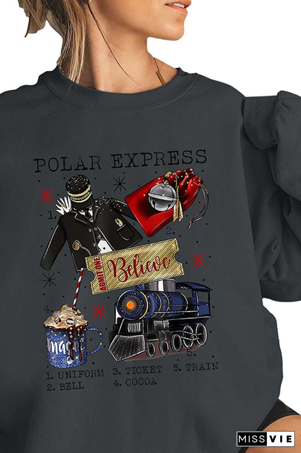 Christmas North Pole Polar Express Classic Crew Sweatshirt Wholesale