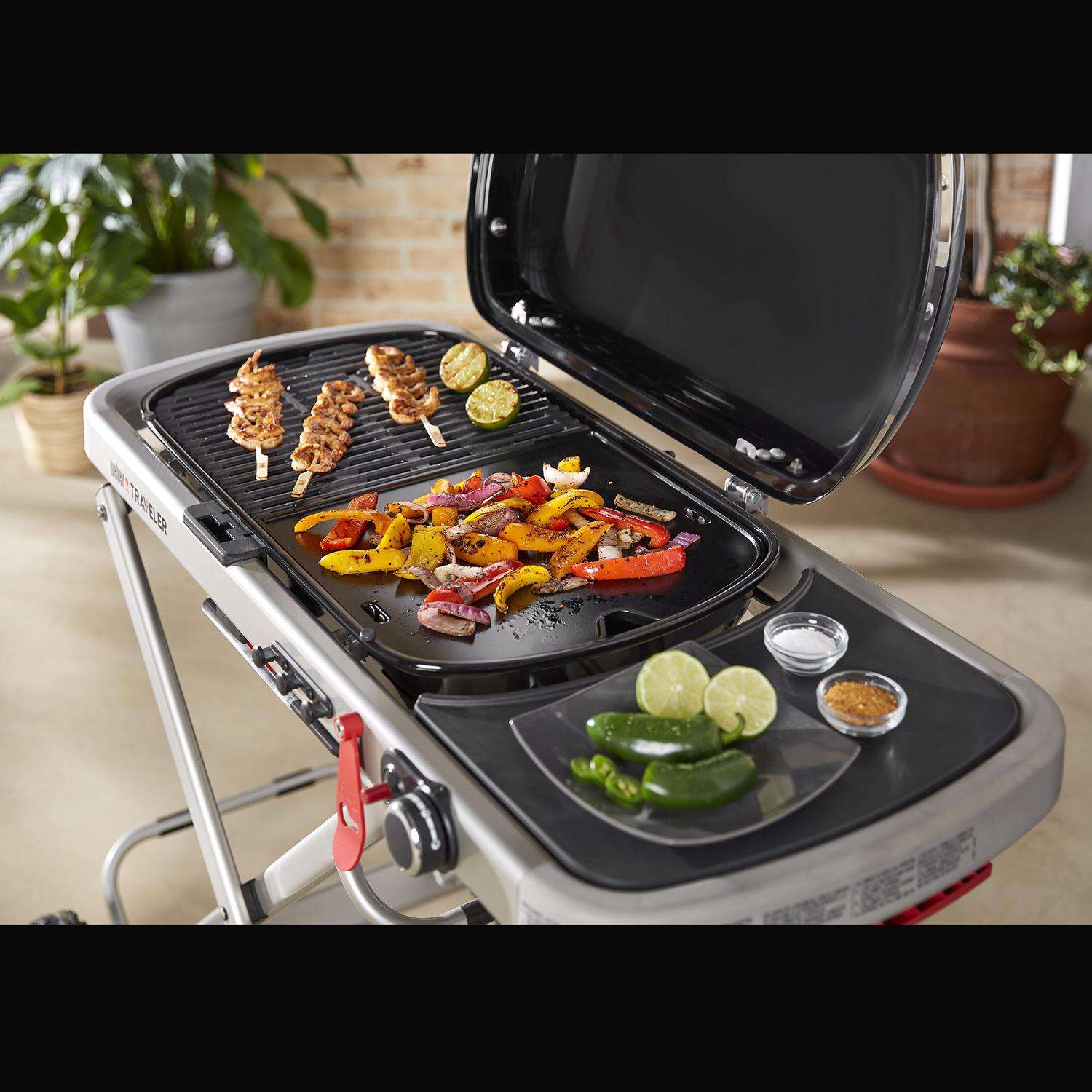 Weber Traveler Cast Iron/Porcelain Griddle