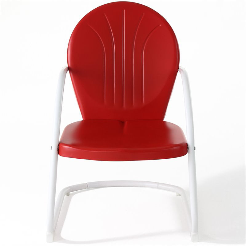 Crosley Griffith Outdoor Dining Chair - Metal - Has Arms - Red