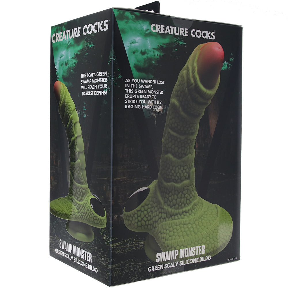 Creature Cocks Swamp Monster Green Scaly Dildo