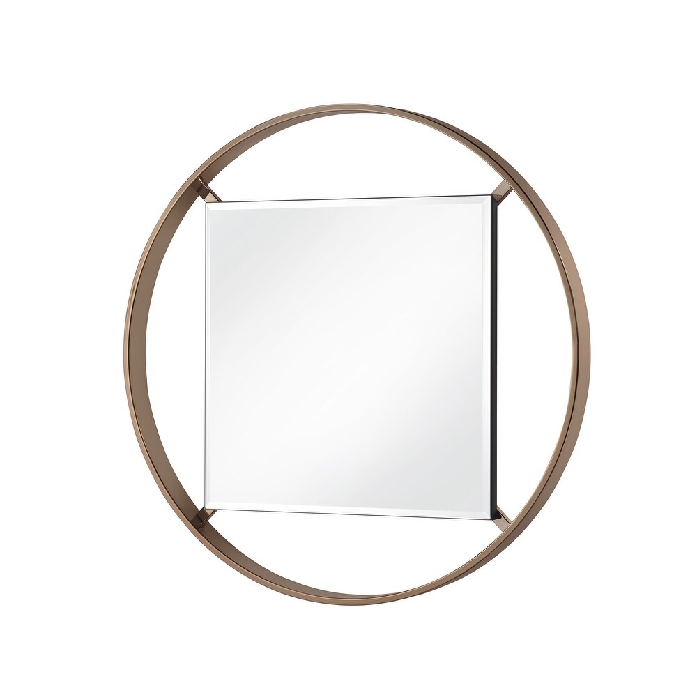 Fees Contemporary 33 inch Beveled Wall Mirror by Furniture of America