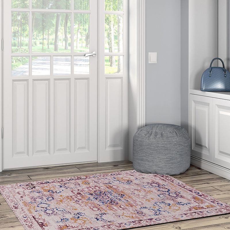 Linon Micah Washable Rug