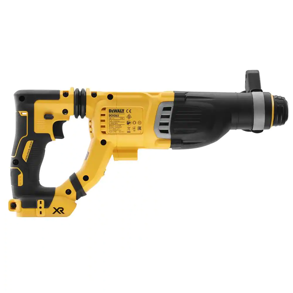 DEWALT DCH263B 20-Volt MAX Cordless Brushless 1-1/8 in. SDS Plus D-Handle Concrete and Masonry Rotary Hammer (Tool-Only)