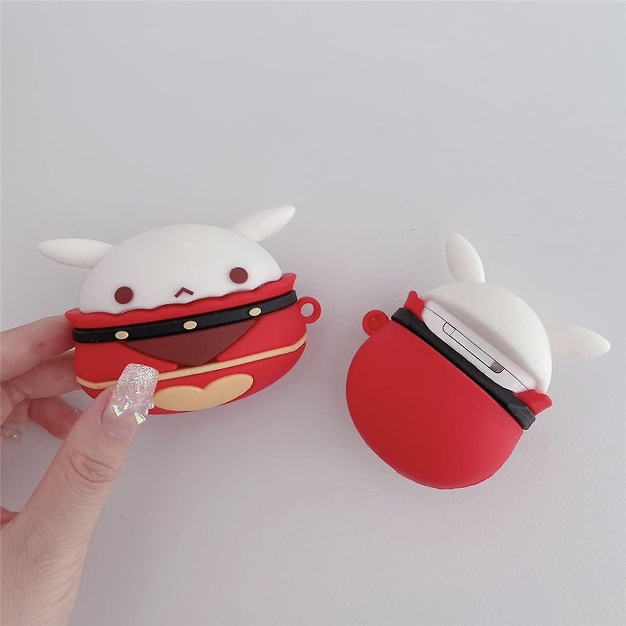 Case For Airpods 2and1， Cute Cartoon Knights Of Favonius Klee Earphone Cases For Airpods 1 2， Hot Game Cover With Hook For Girls Kids Women Men (jumpy D