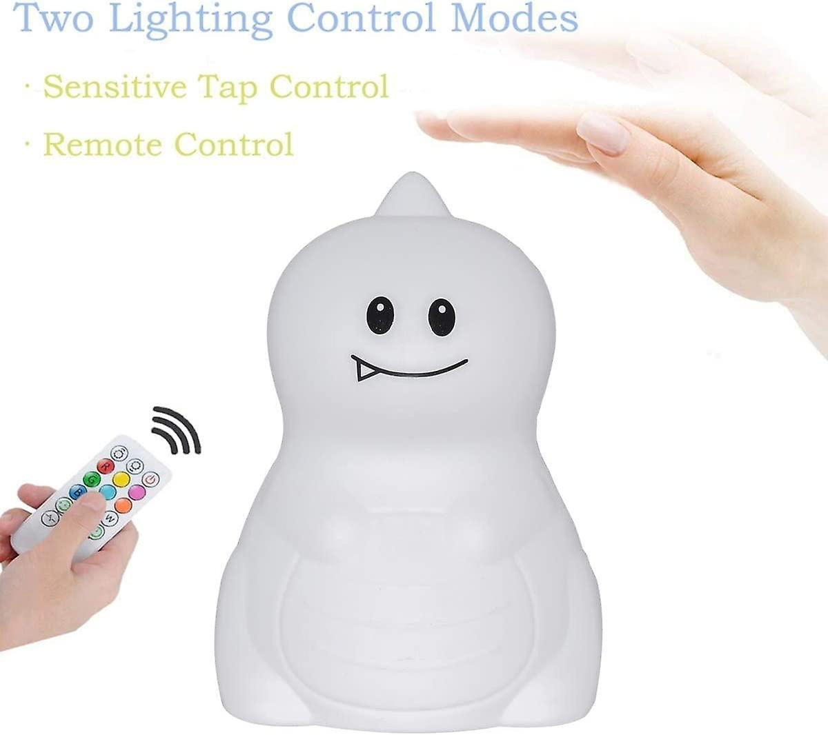 Night Light，baby Nursery Lamp For Breastfeeding Safe，adjustable Brightness and Color， Timing Function， Remote Control + Touch Control - Dinosaur