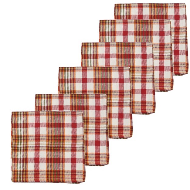 C amp f Home Abingdon Plaid Napkin Set Of 6