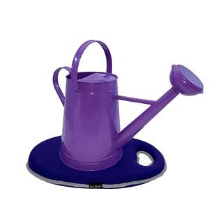 2.1 Gal. Purple Traditional Watering Can with Purple Memory Foam Kneeling Cushion 36-5180V