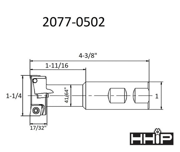 ABS Import Tools 5/8 X 1 1/4 X 31/64 X 1 INDEXABLE...