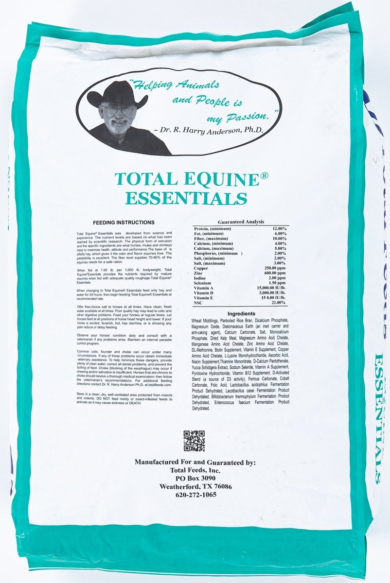 Total Feeds Total Equine Essentials Horse Feed， 30-lb bag