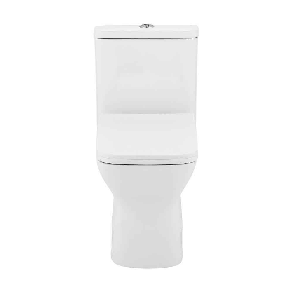 Swiss Madison Carre 10 in. 1-piece 1.11.6 GPF Dual Flush Square Toilet in Glossy White Seat Included SM-1T276