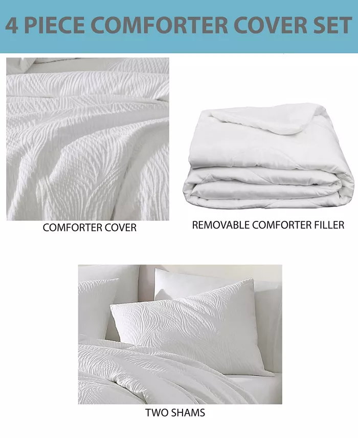 Riverbrook Home Walsh Matelasse 4-Pc. Comforter with Removable Cover Set， Queen