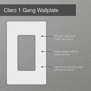 Lutron Claro 1 Gang Wall Plate for DecoratorRocker Switches Gloss White (CW-1-WH) (1-Pack) CW-1-WH