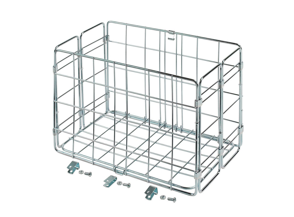 Wald 582 Rear Folding Basket - Silver