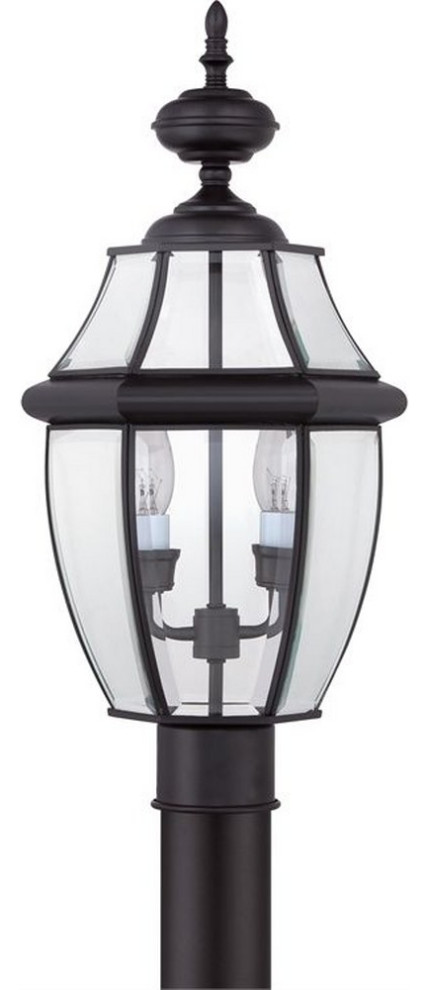 Quoizel Lighting   Newbury   2 Light Large Post Lantern Medici Bronze Finish   Traditional   Post Lights   by ShopFreely  Houzz