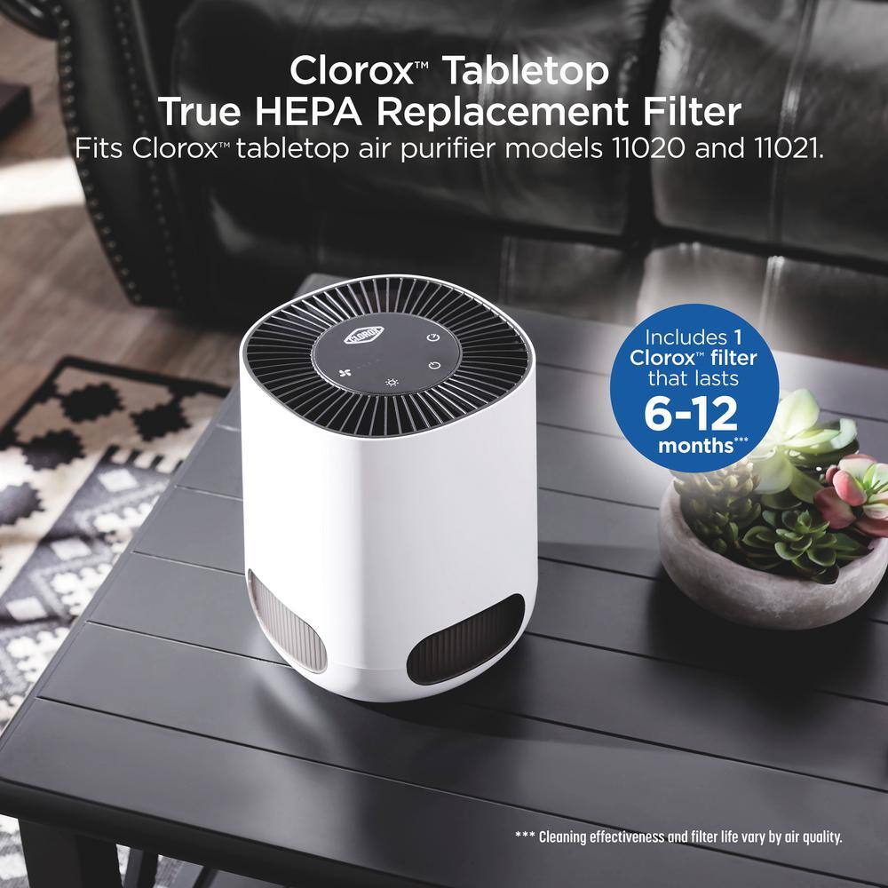 Clorox Tabletop Air Purifier True HEPA Replacement Filter 12020